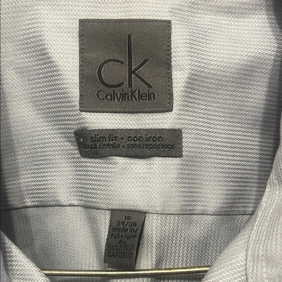 Calvin Klein Blue Dress Shirt Formal Wear Size 16 - Picture 2 of 6